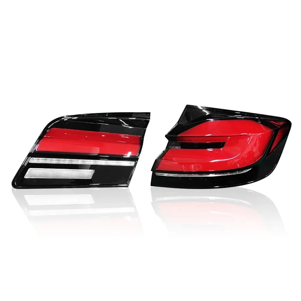 For  5 Series 2011-2016 F10 Car Taillights Full LED Xenon Upgrade Dynamic Facelift Design Red Lens Sequential Rear Light